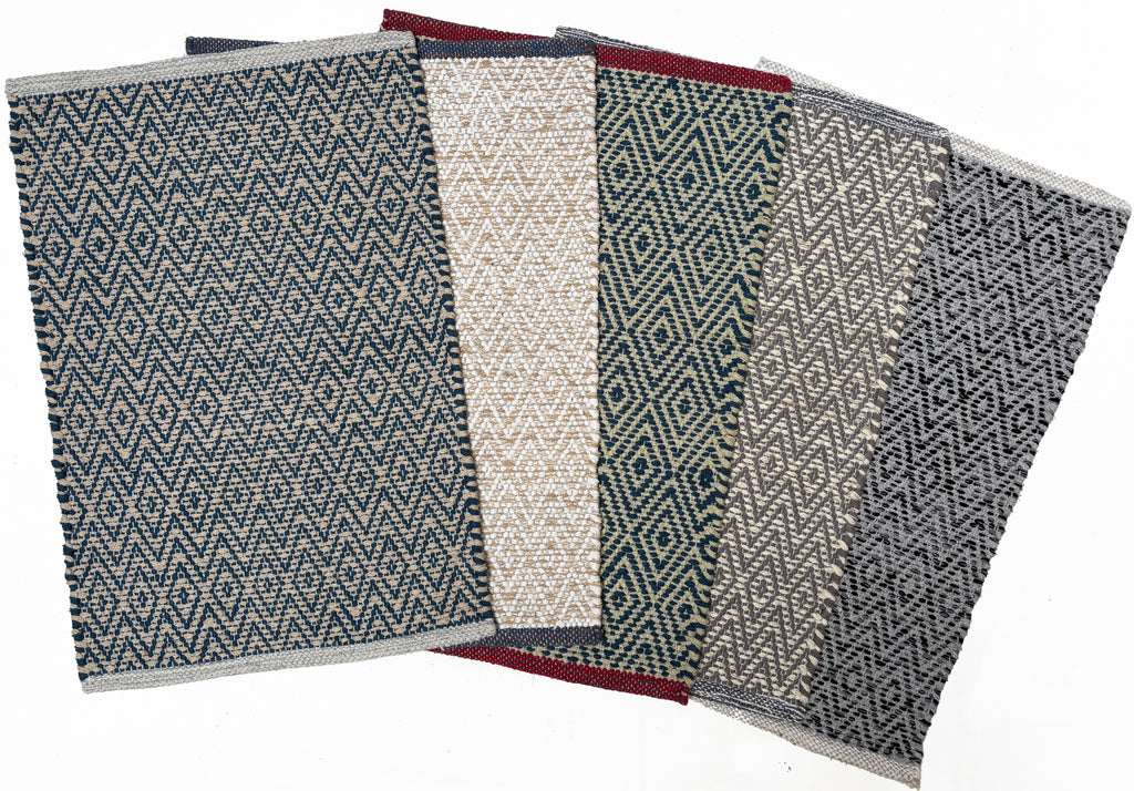 100% Cotton Door Mat | 3Pc. & 5Pc. Combo | 40x60cm | Side Binding - Available in Multi Color Combination