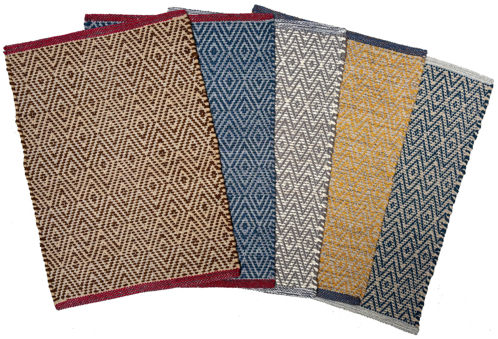 100% Cotton Door Mat | 3Pc. & 5Pc. Combo | 40x60cm | Side Binding - Available in Multi Color Combination