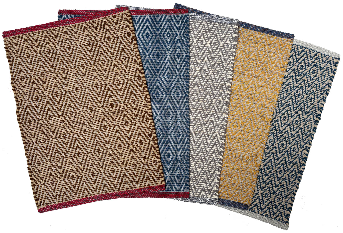 100% Cotton Door Mat | 3Pc. & 5Pc. Combo | 40x60cm | Side Binding - Available in Multi Color Combination