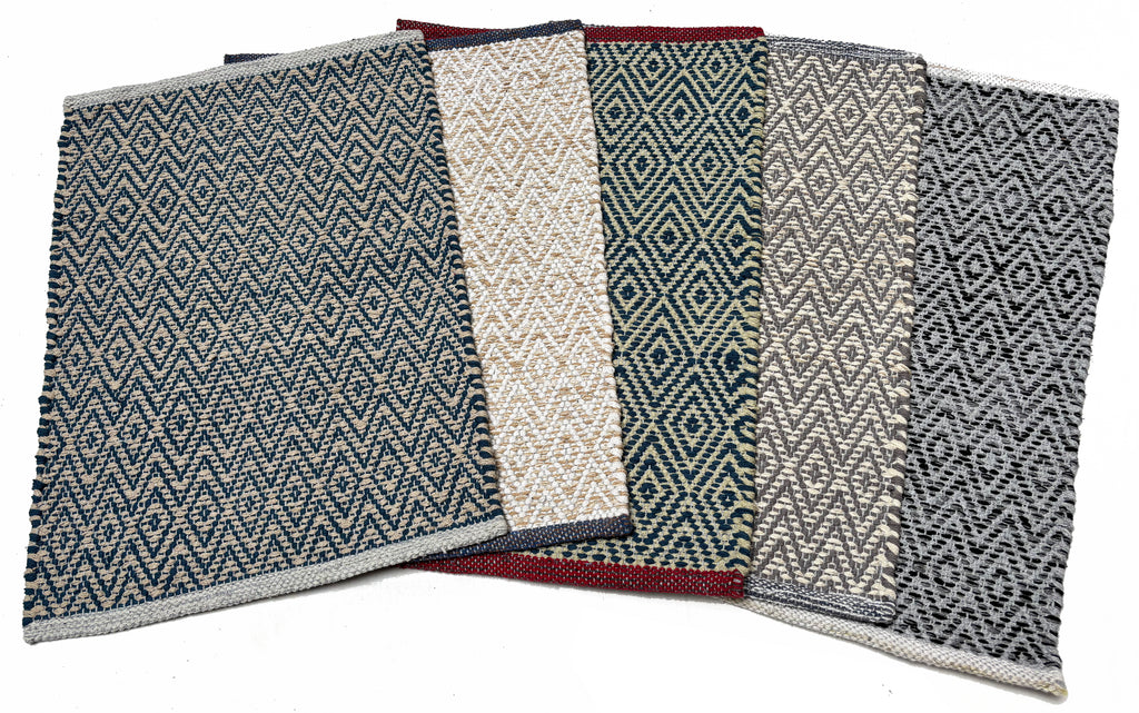 100% Cotton Door Mat | 3Pc. & 5Pc. Combo | 40x60cm | Side Binding - Available in Multi Color Combination