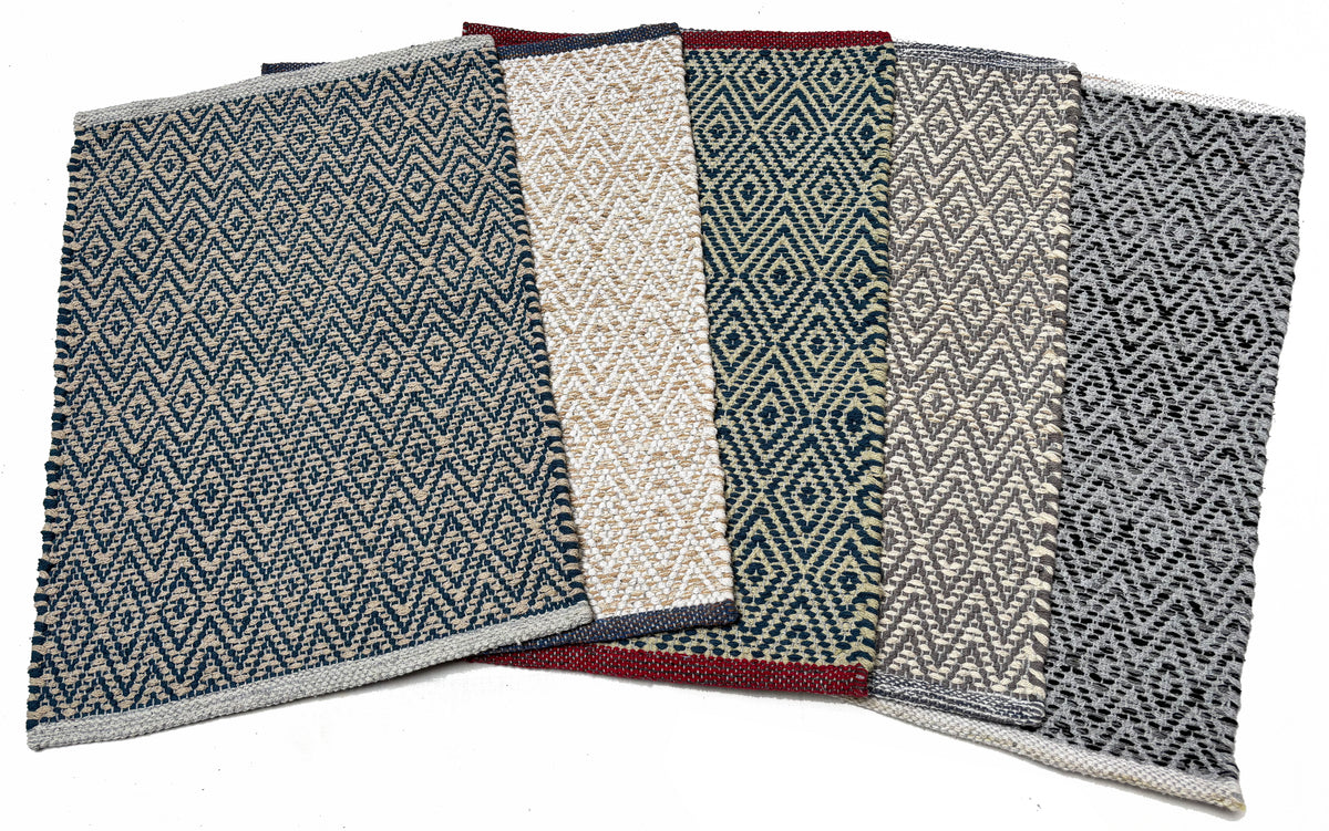 100% Cotton Door Mat | 3Pc. & 5Pc. Combo | 40x60cm | Side Binding - Available in Multi Color Combination
