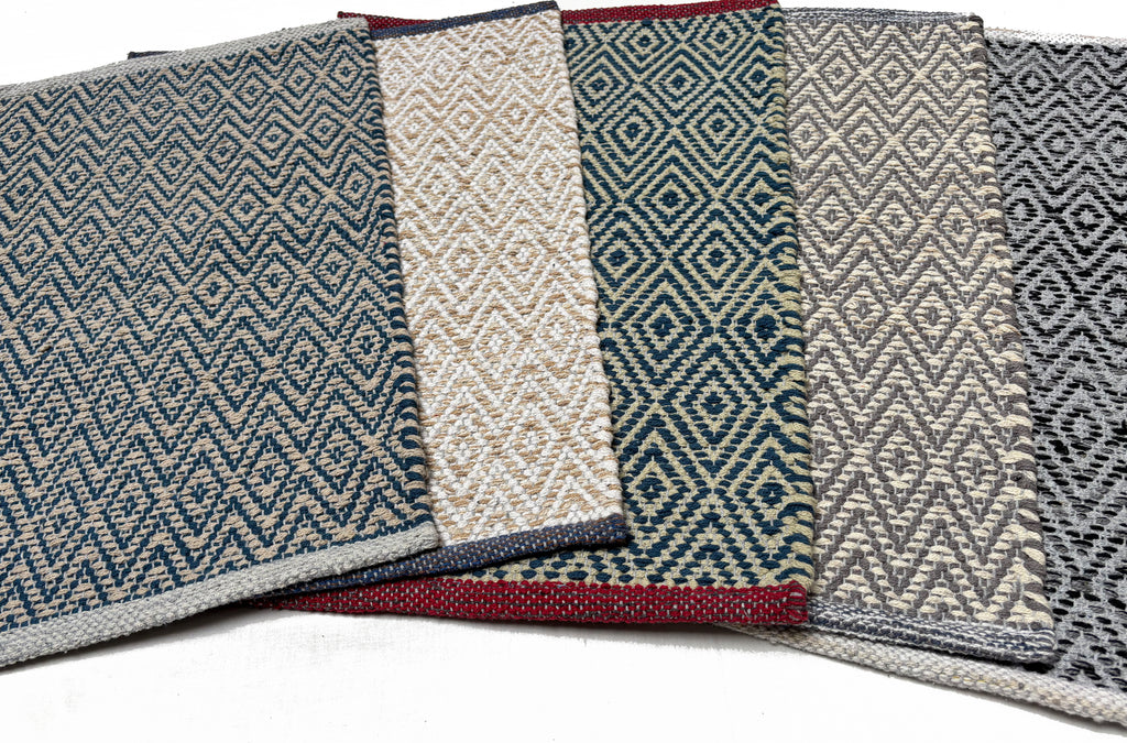 100% Cotton Door Mat | 3Pc. & 5Pc. Combo | 40x60cm | Side Binding - Available in Multi Color Combination