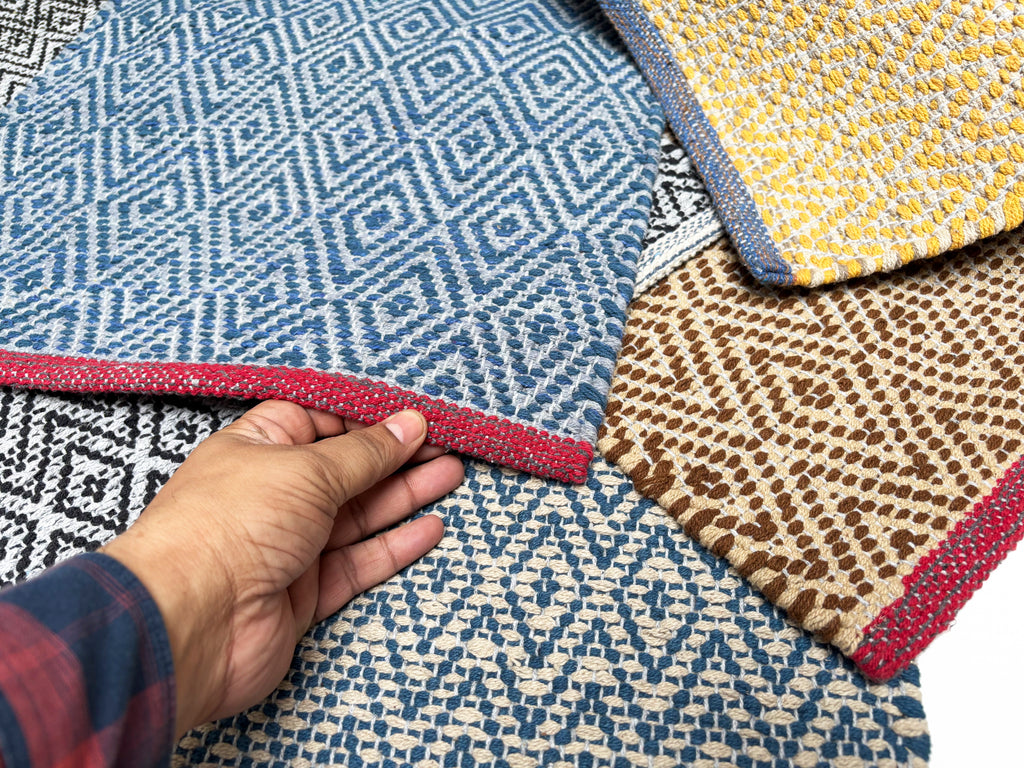 100% Cotton Door Mat | 3Pc. & 5Pc. Combo | 40x60cm | Side Binding - Available in Multi Color Combination
