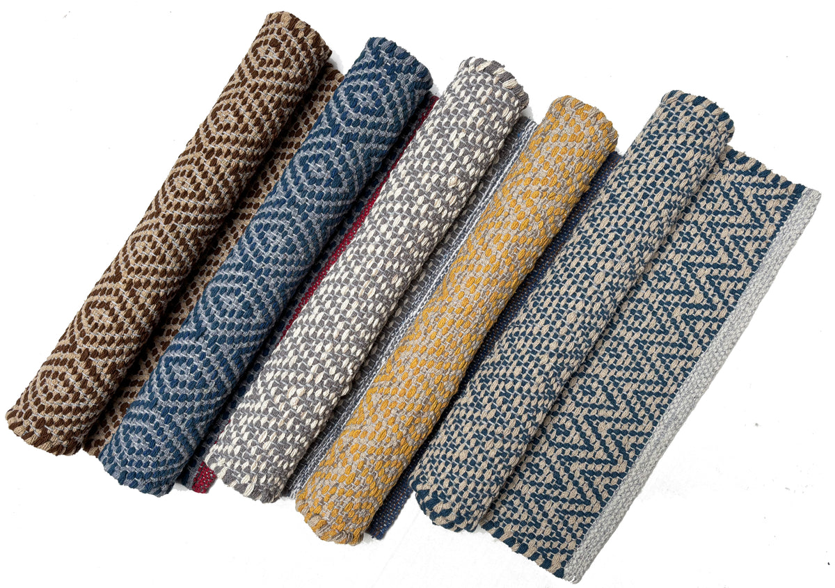 100% Cotton Door Mat | 3Pc. & 5Pc. Combo | 40x60cm | Side Binding - Available in Multi Color Combination