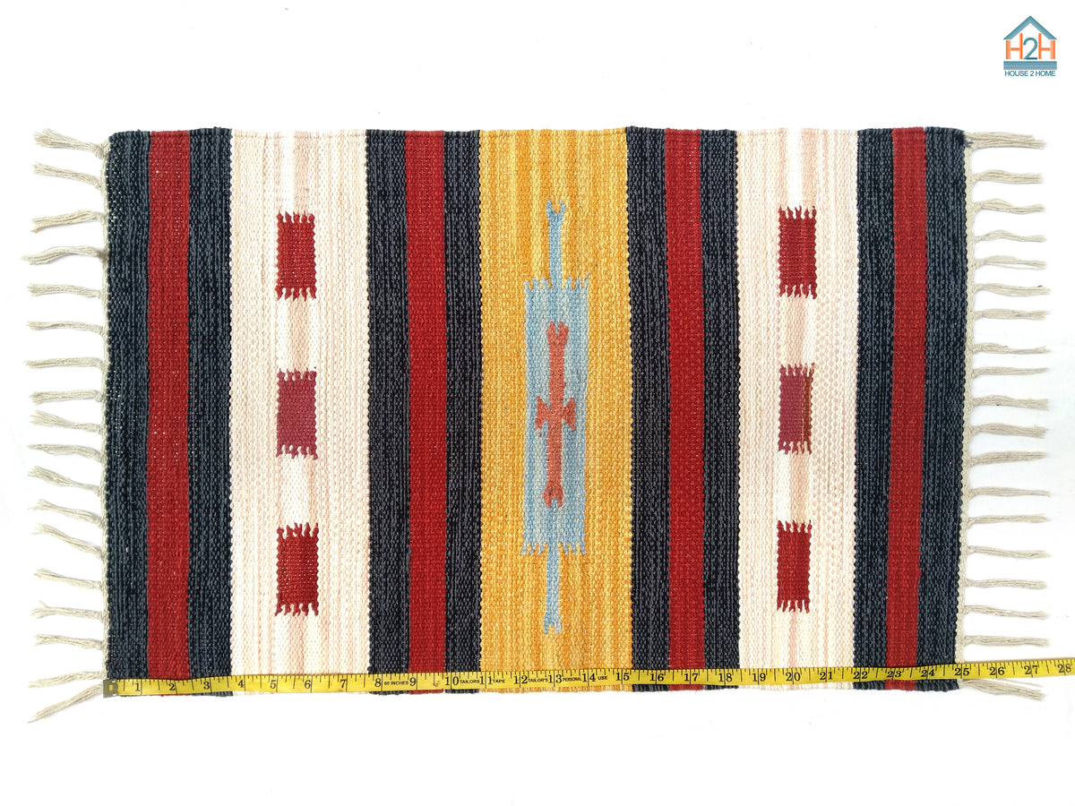 Kilim Moroccan-Style Door Mats | Small Geometric Designs | Assorted Colours & Mixed Patterns | Combo Pack of 3 or 5 Pieces | 40 × 60 cm Each