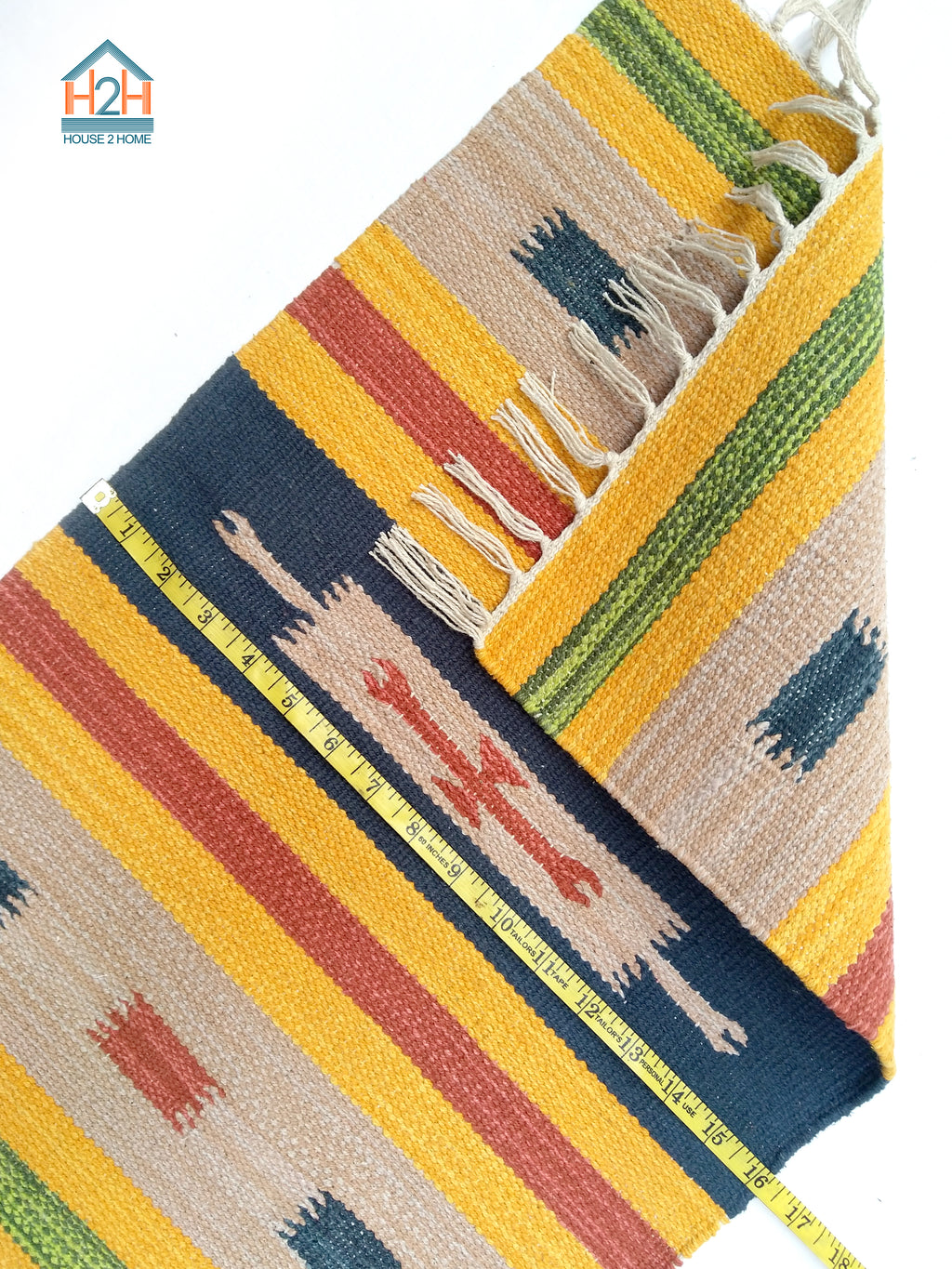 Kilim Moroccan-Style Door Mats | Small Geometric Designs | Assorted Colours & Mixed Patterns | Combo Pack of 3 or 5 Pieces | 40 × 60 cm Each
