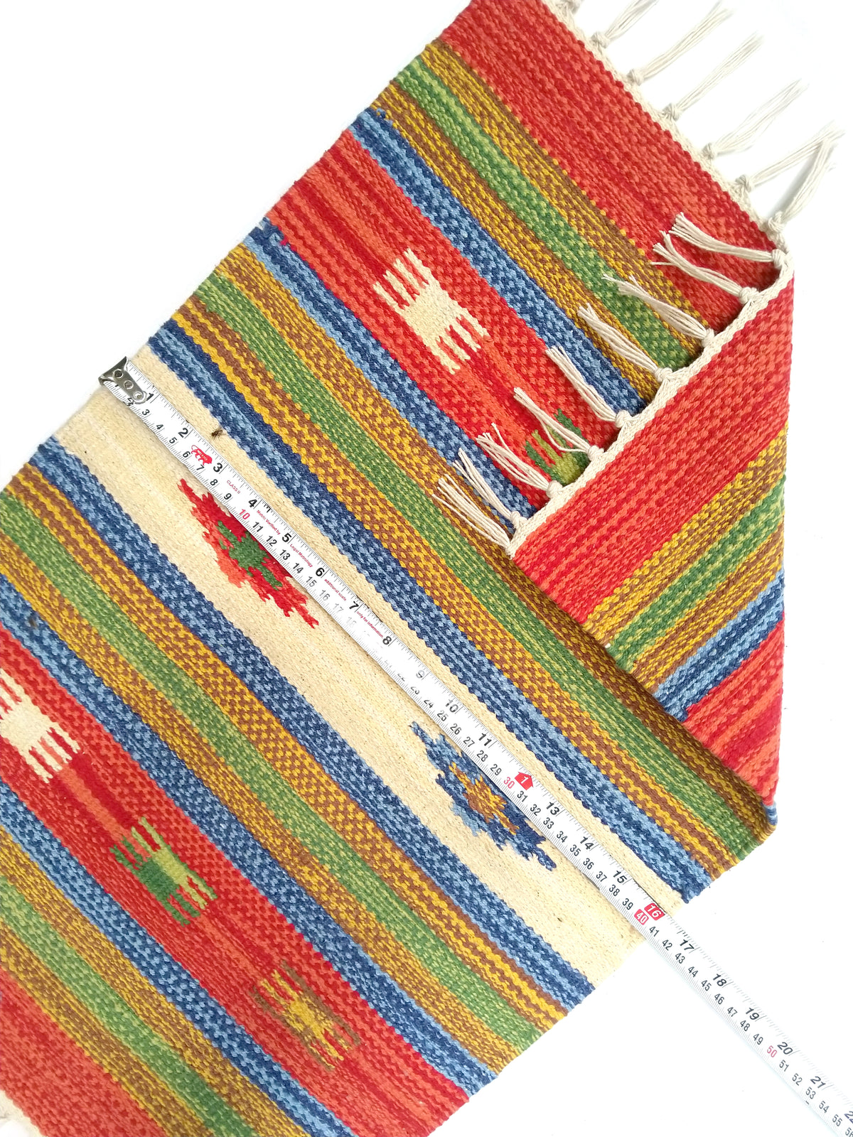 Kilim Moroccan-Style Door Mats | Small Geometric Designs | Assorted Colours & Mixed Patterns | Combo Pack of 3 or 5 Pieces | 40 × 60 cm Each