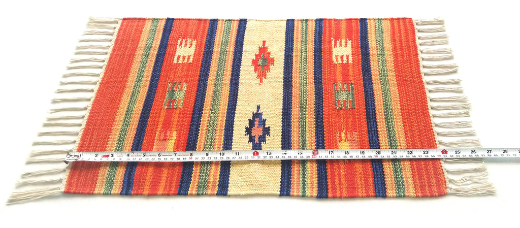 Kilim Moroccan-Style Door Mats | Small Geometric Designs | Assorted Colours & Mixed Patterns | Combo Pack of 3 or 5 Pieces | 40 × 60 cm Each