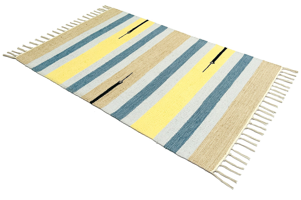 Small Utility Cotton Door Mat | 100% Cotton | 50 × 80 cm | Multiple Colour Options | Binding & Fringes | Everyday Home & Entrance Mat