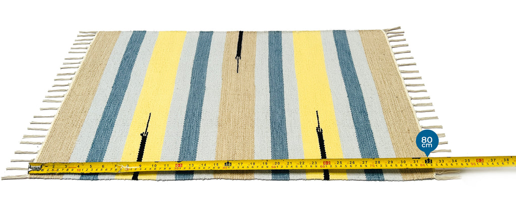 Small Utility Cotton Door Mat | 100% Cotton | 50 × 80 cm | Multiple Colour Options | Binding & Fringes | Everyday Home & Entrance Mat