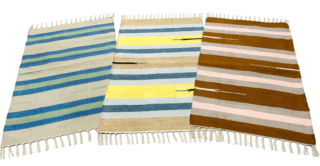 Small Utility Cotton Door Mat | 100% Cotton | 50 × 80 cm | Multiple Colour Options | Binding & Fringes | Everyday Home & Entrance Mat
