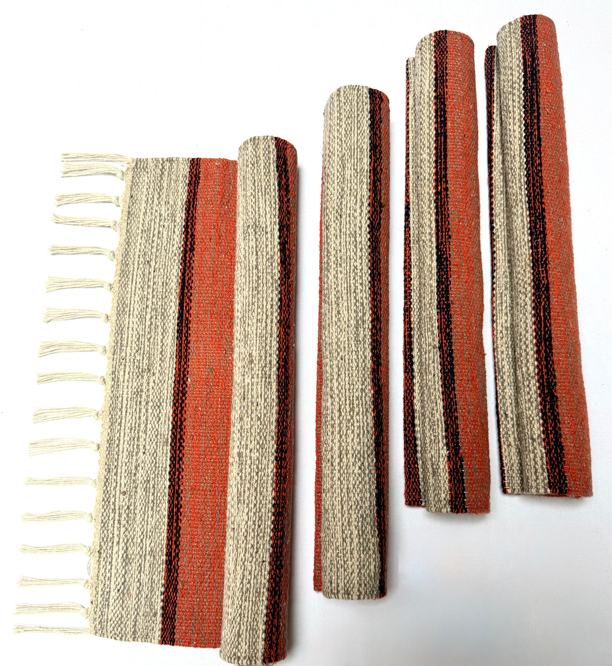 Evergreen Door Mat Combo | 2 Color Combination | Packed in 2 Combo sets - 2 & 4 | 100% Cotton, Side fringes