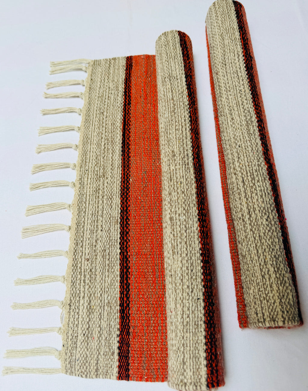 Evergreen Door Mat Combo | 2 Color Combination | Packed in 2 Combo sets - 2 & 4 | 100% Cotton, Side fringes