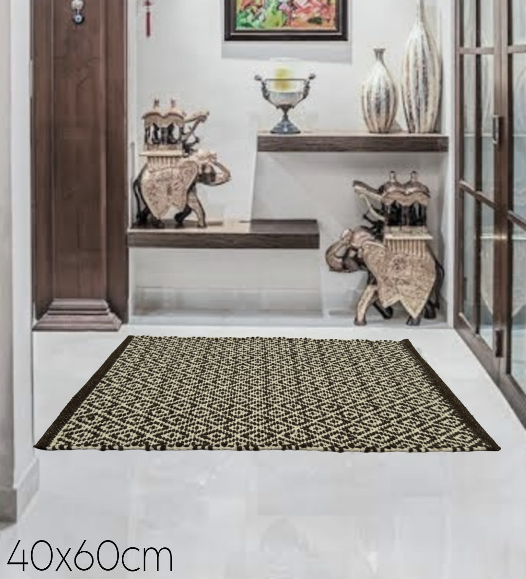 100% Cotton Door Mat | 3Pc. & 5Pc. Combo | 40x60cm | Side Binding - Available in Multi Color Combination