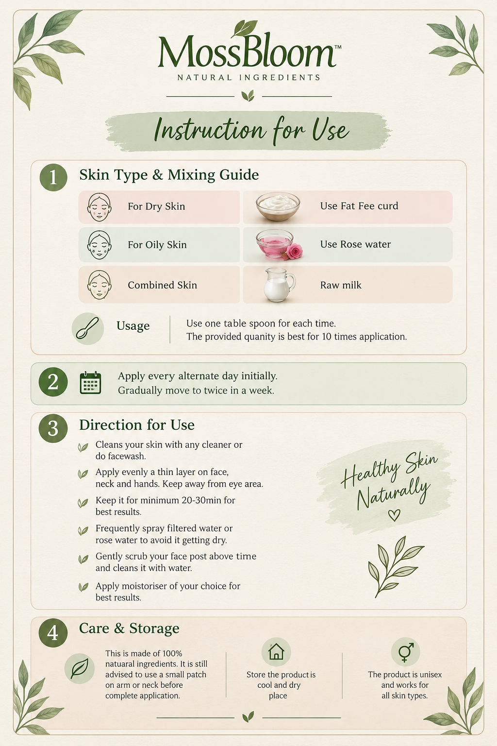 MossBloom All Natural FacePack From Aaliya's Vanity
