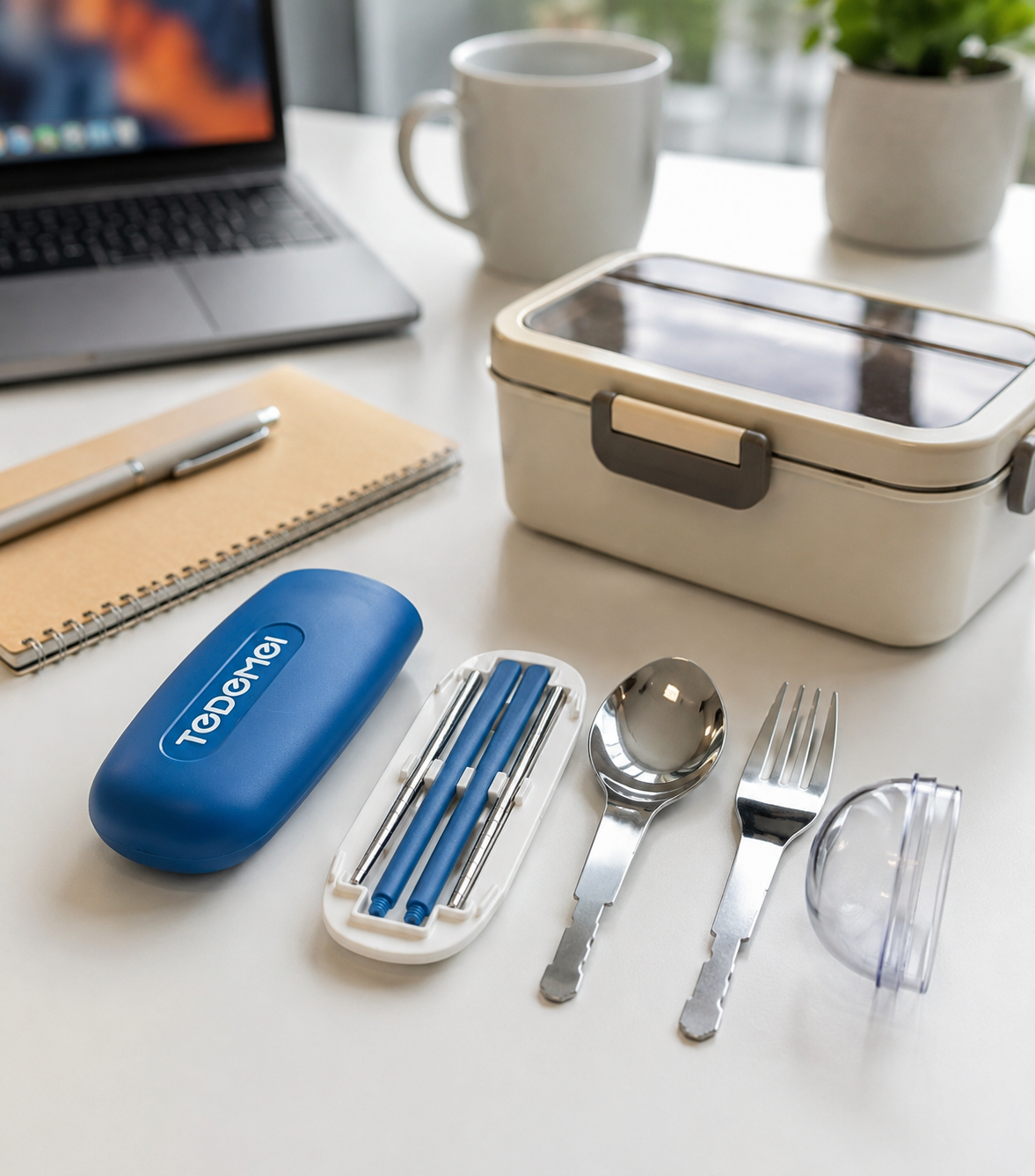 Compact Spoon & Fork Kit - Travel & School utility