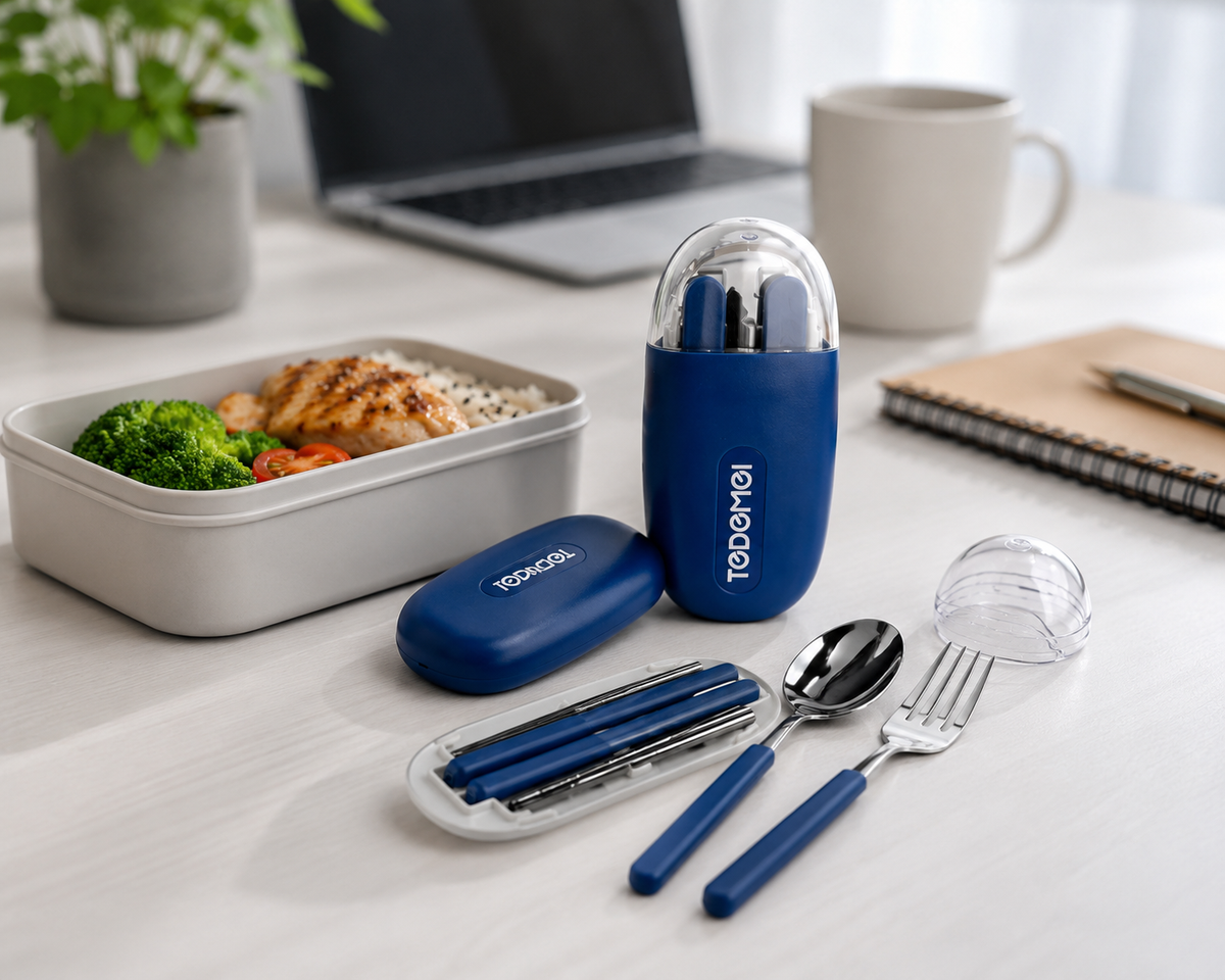 Compact Spoon & Fork Kit - Travel & School utility
