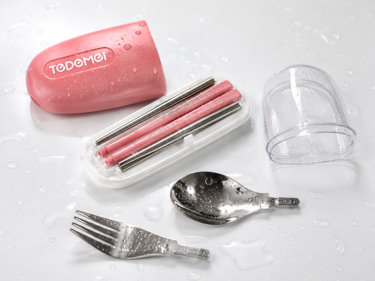 Compact Spoon & Fork Kit - Travel & School utility