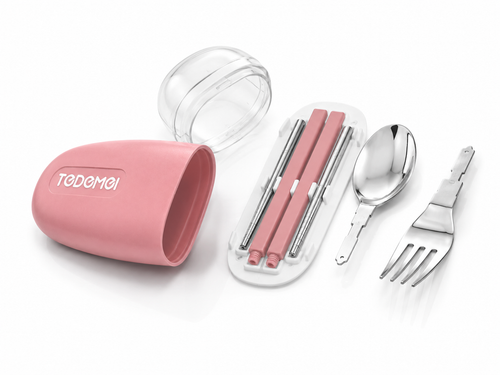 Compact Spoon & Fork Kit - Travel & School utility