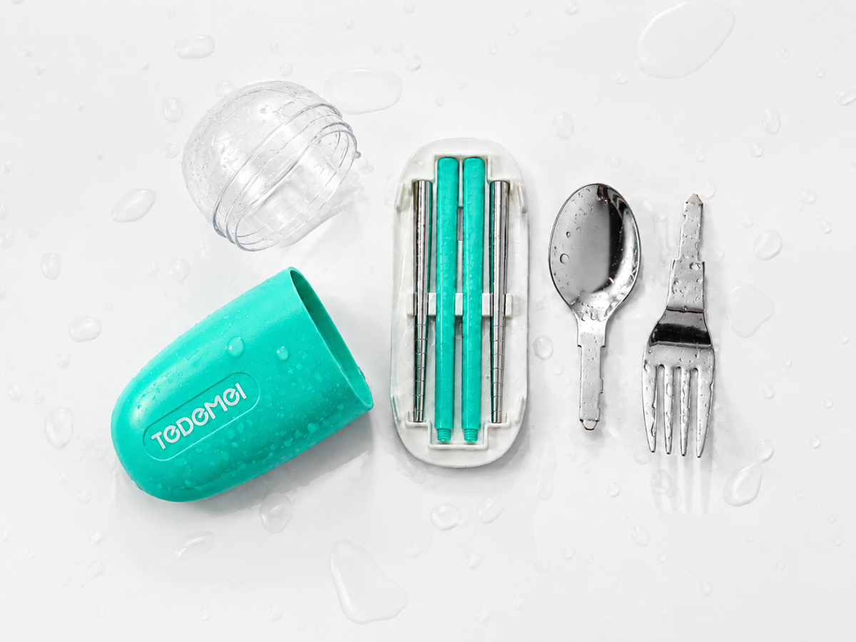 Compact Spoon & Fork Kit - Travel & School utility