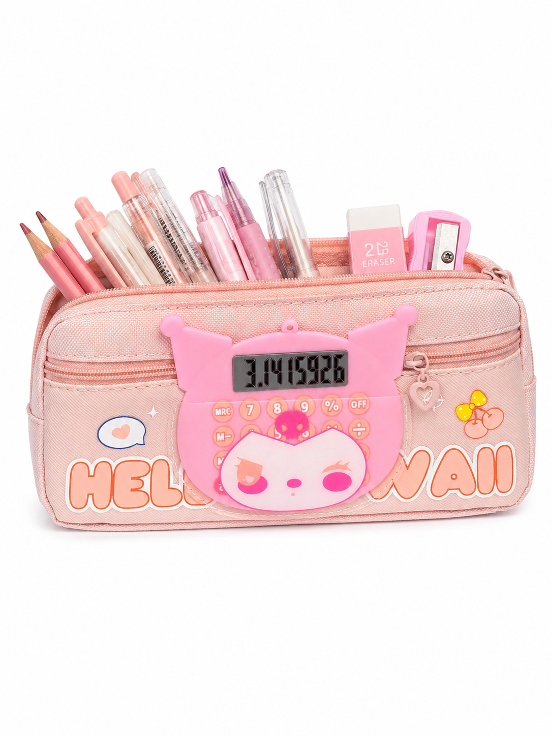 Colourful Kids Geometry Pouch – Spacious, Strong & Stylish Cartoon Pencil Case for School