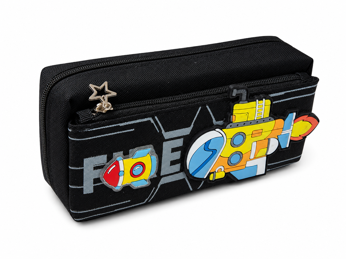 Colourful Kids Geometry Pouch – Spacious, Strong & Stylish Cartoon Pencil Case for School