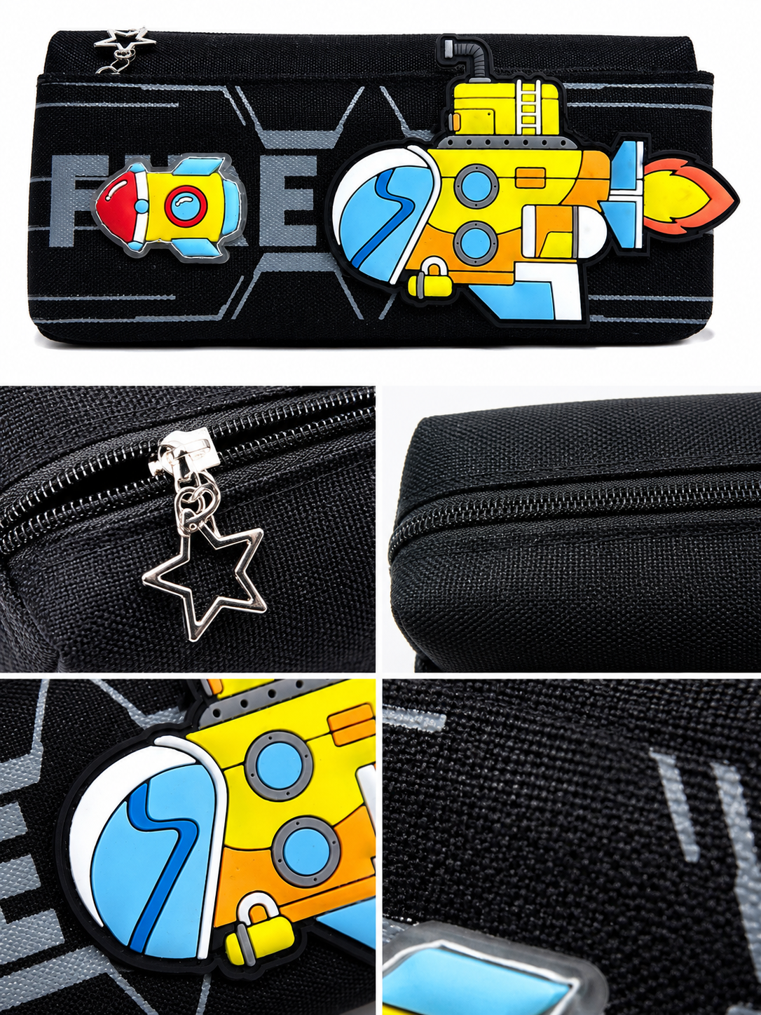 Colourful Kids Geometry Pouch – Spacious, Strong & Stylish Cartoon Pencil Case for School