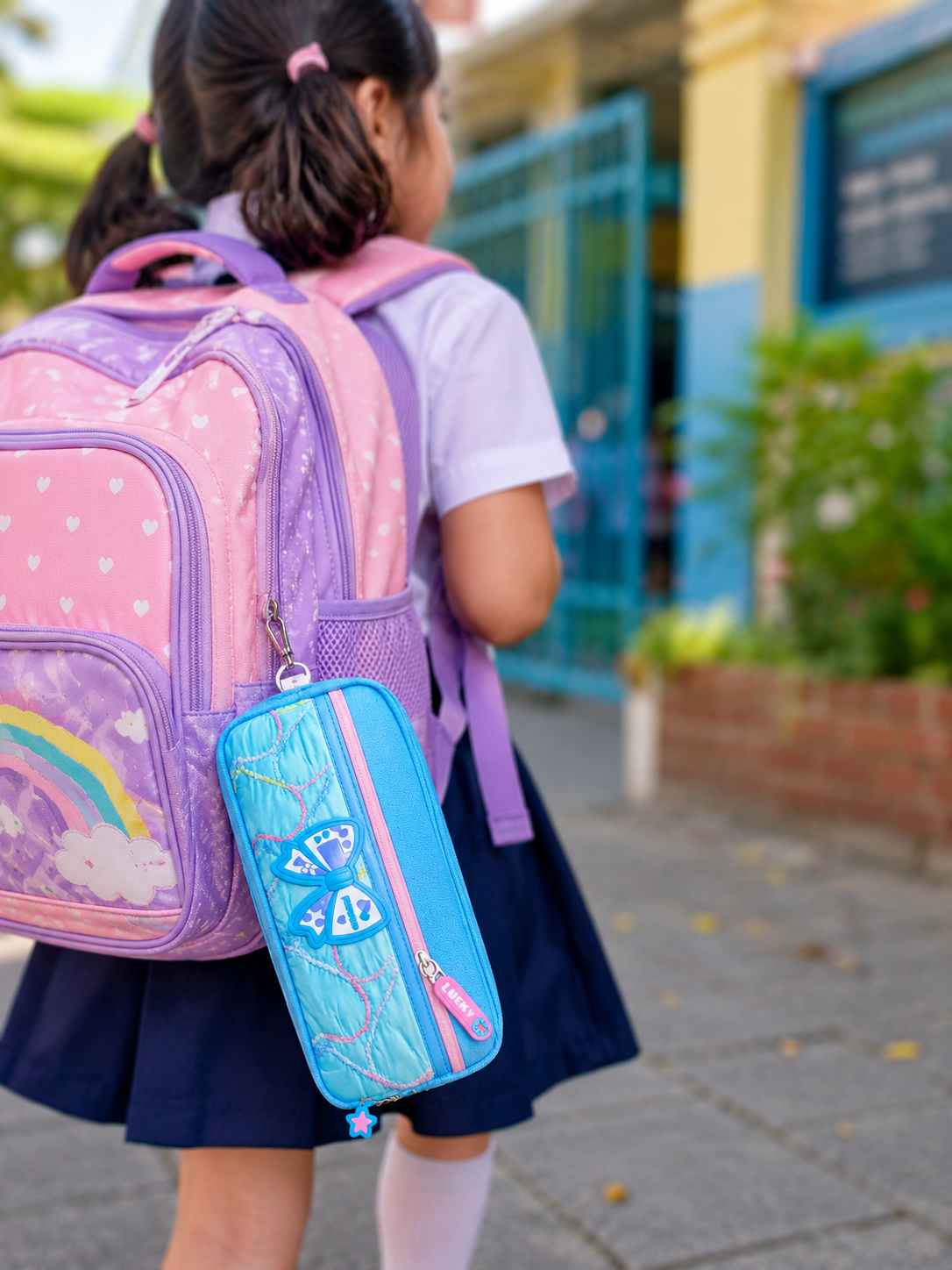 Colourful Kids Geometry Pouch – Spacious, Strong & Stylish Cartoon Pencil Case for School
