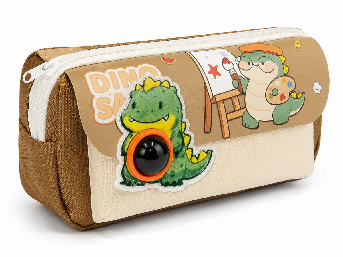 Colourful Kids Geometry Pouch – Spacious, Strong & Stylish Cartoon Pencil Case for School