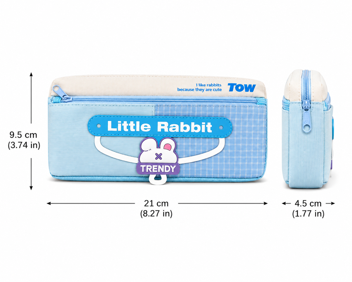 Colourful Kids Geometry Pouch – Spacious, Strong & Stylish Cartoon Pencil Case for School